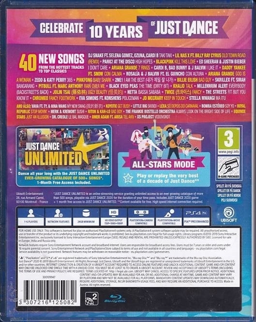 Just Dance 2020 - PS4 (A Grade) (Genbrug)